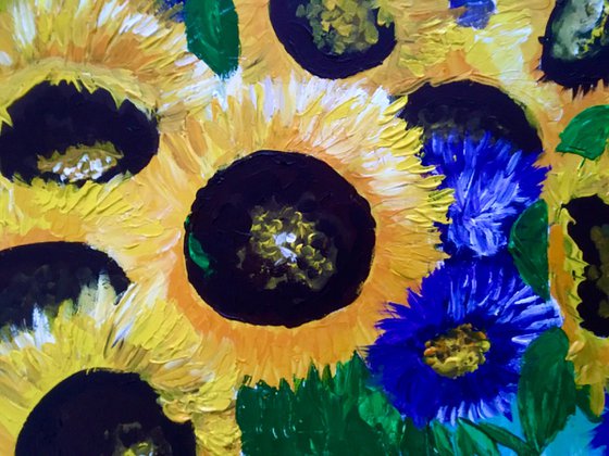 August inspired Sunflowers still life