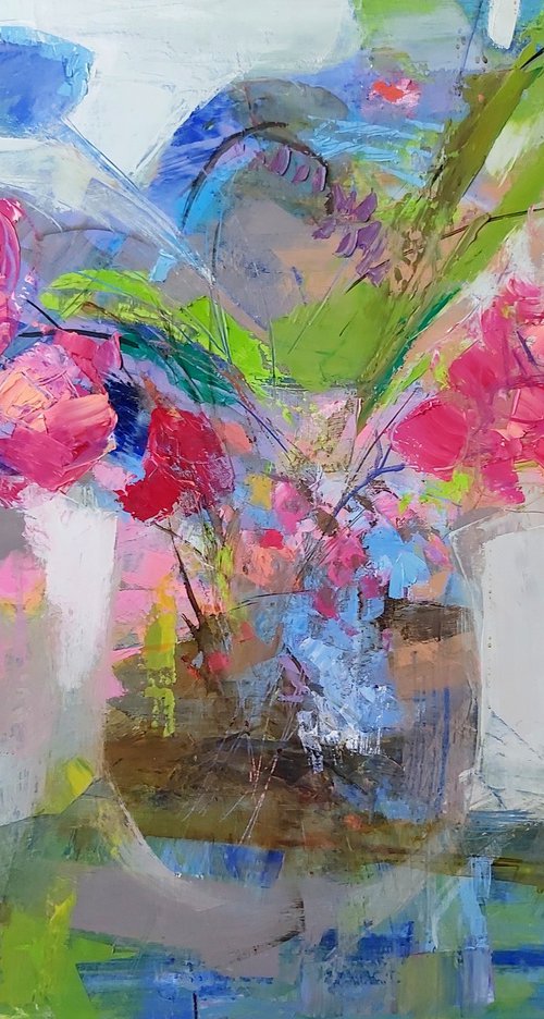 Pink flowers by Victoria Cozmolici