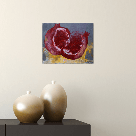 Pomegranate still life
