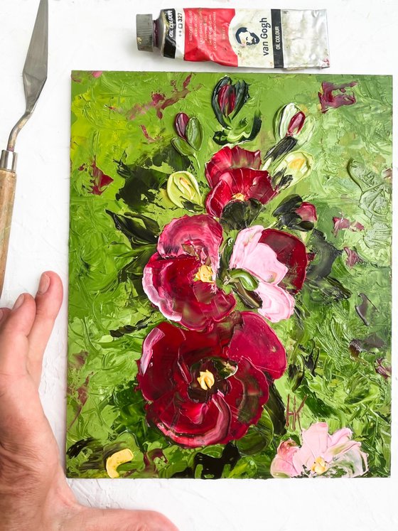 Mallow Hollyhock Painting