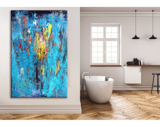 EXTRA LARGE  ABSTRACT PAINTING " Bach- The Violin Concertos"