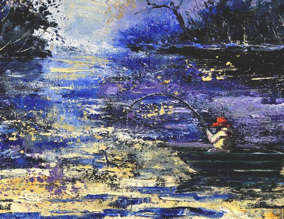 Fishing in a pond   - 6523