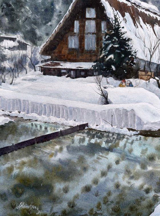 Winter in Shirakawa village