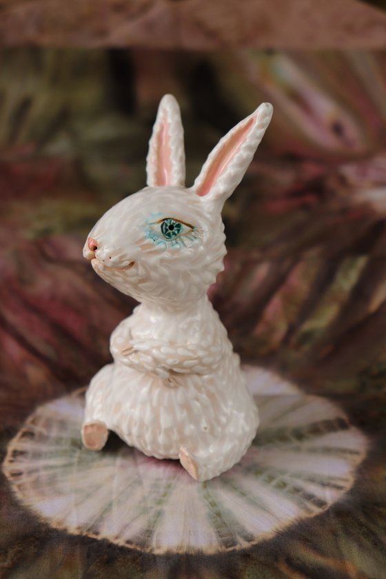 Easter Rabbit I. Tiny sculpture by Elya Yalonetski