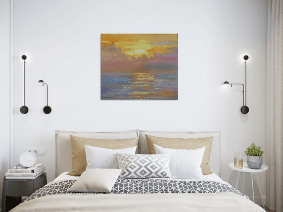 "Warm sea sunset "
