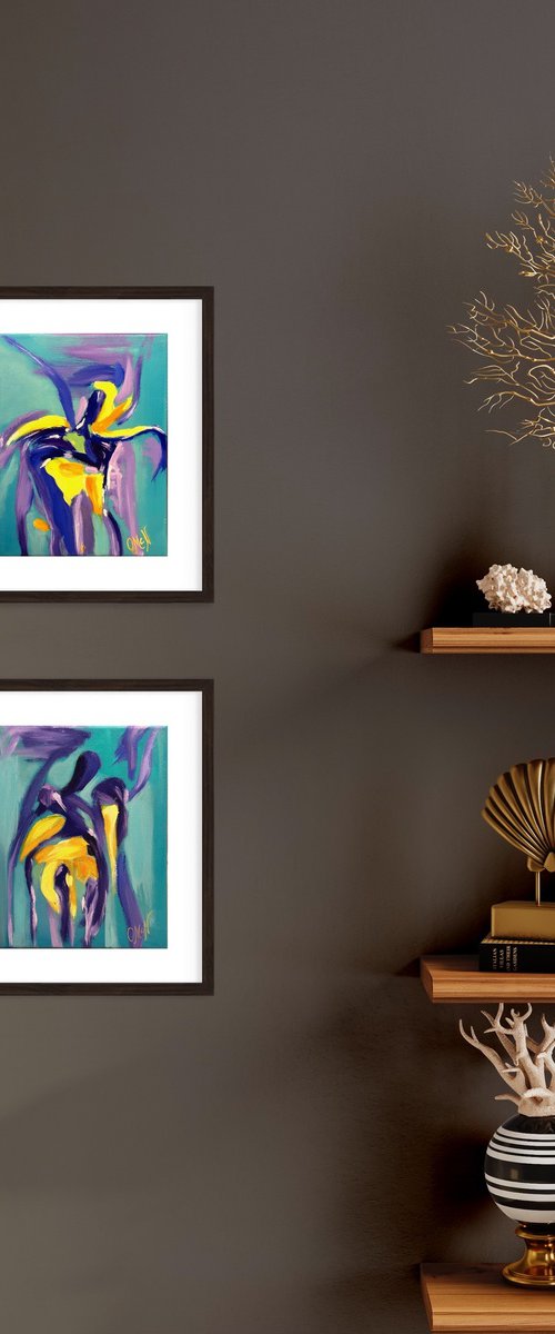 A Touch of Tranquility Diptych by Olga McNamara BiennaleArtist