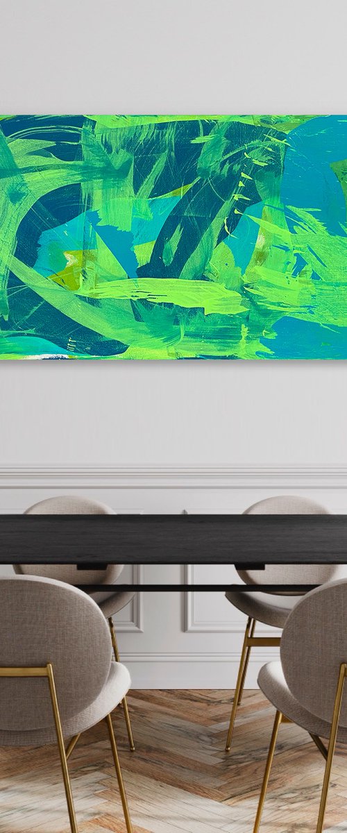 Perception Two 152 x 61cm acrylic on canvas by George Hall