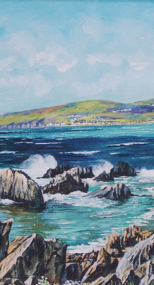 Port St Mary across Carrickey Bay - Isle of Man by Max Aitken
