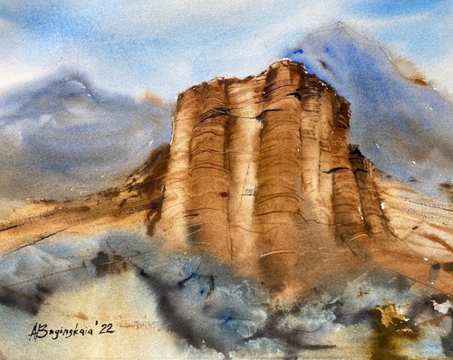 Resoluteness - Cliffs over Geghard monastery by Anna Boginskaia