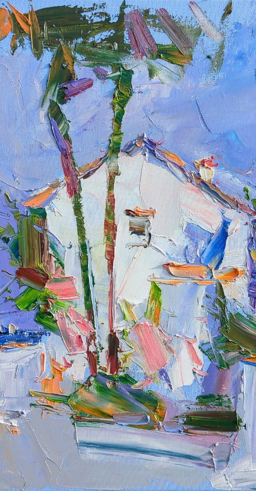 Italian landscape Painting Original Oil Painting Oil on Canvas Fine Art Impressionism by Yehor Dulin