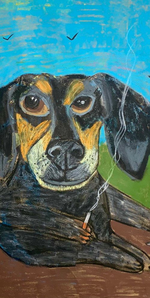 Smoking Dachshund #2 by Pavel Kuragin