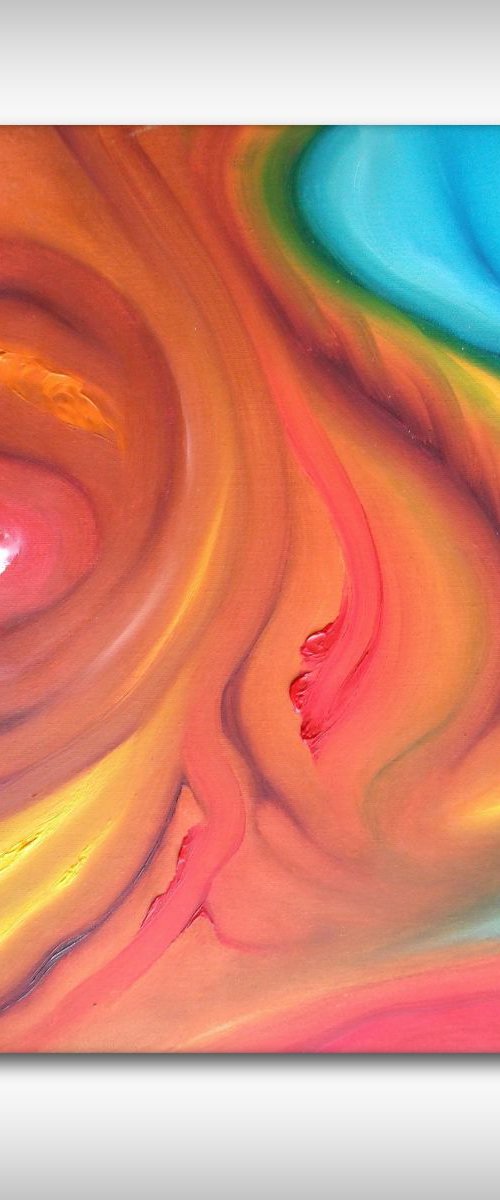 Slight - 50x50 cm,  Original abstract painting, oil on canvas by Davide De Palma