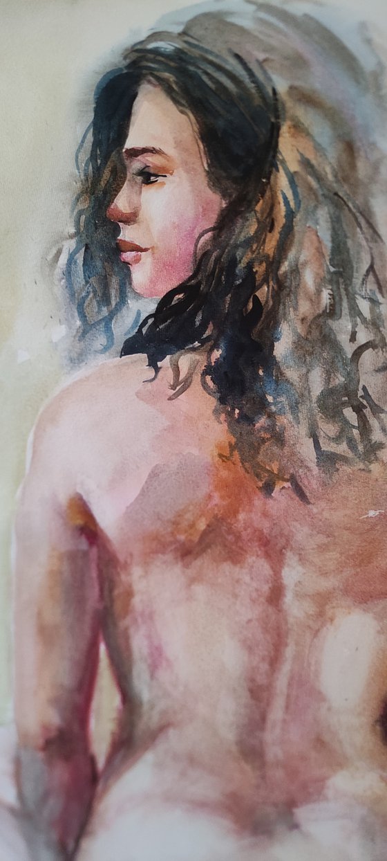 Gabriella -erotic watercolor