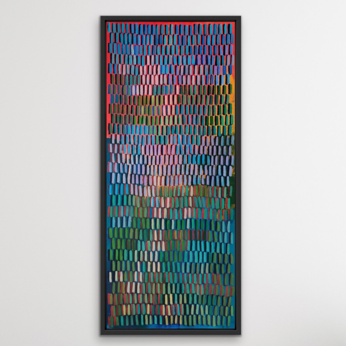 Expressive Abstract Acrylic Painting By Ketki Fadnis, 19 X 43", You And Me, Original Artwork