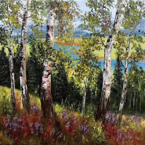 Spring Birch Grove by Tanja Frost