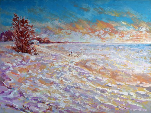 Winter Morning  Dunes by Rakhmet Redzhepov