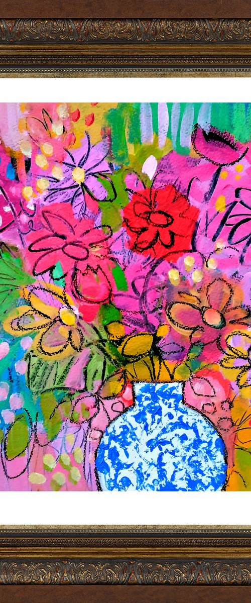 Spring Flowers in a Chinese Vase II by Jan Rippingham