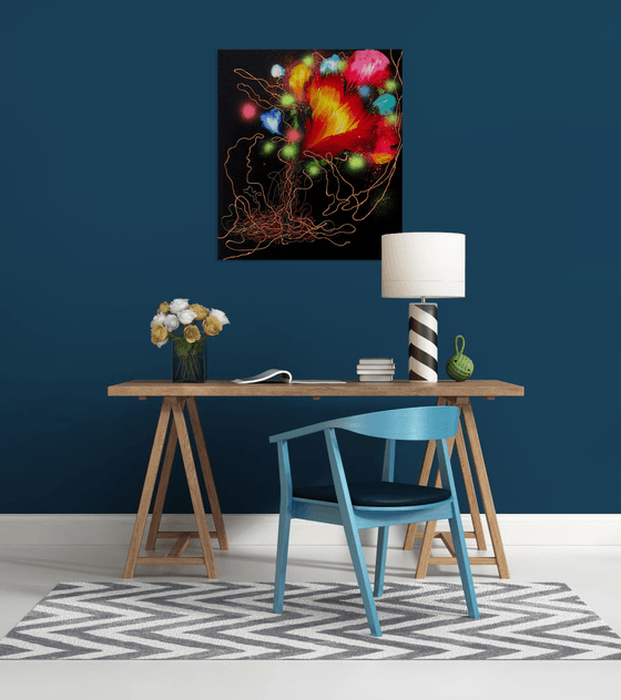 "Temptation" Abstract Painting on canvas