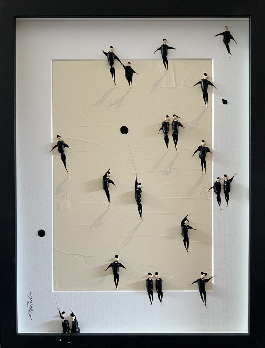 Abstract Portrait Acrylic Painting By Eka Peradze, 13 X 17, Freedom People Eka Peradze, Original Artwork