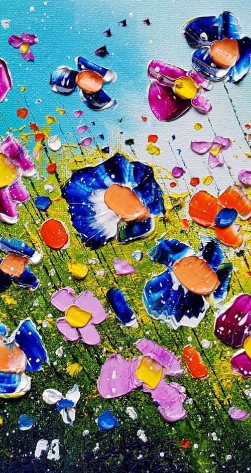 "Cosmos Meadow Flowers in Love" by Phil Broad