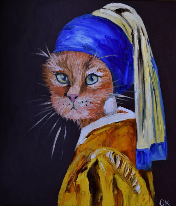 Cat with the pearl earring #4