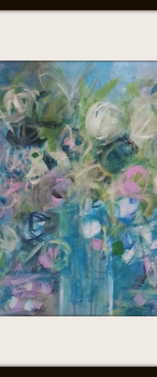 Bouquet on Blue II by Jan Rippingham