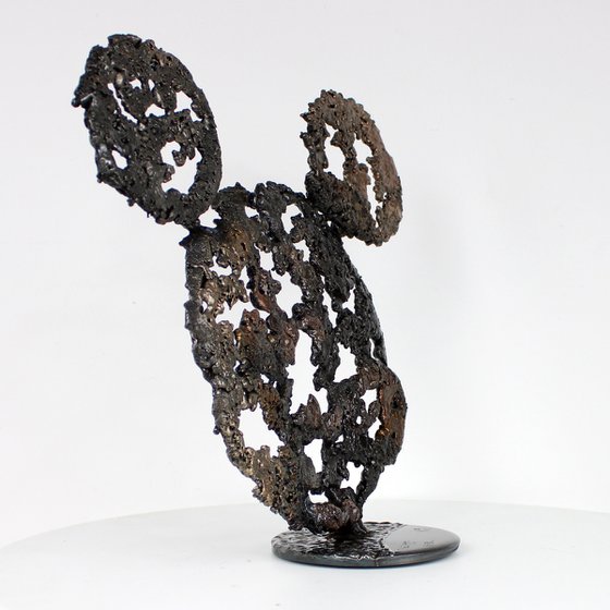 Mickey pop art - Metal sculpture Mickey head steel bronze