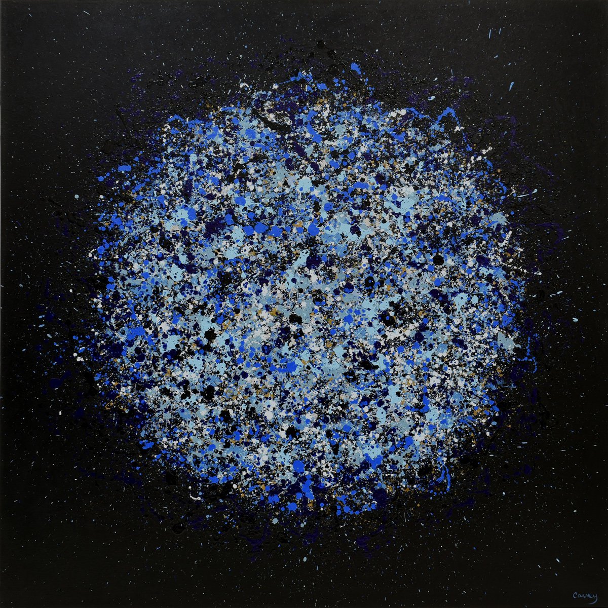 Geometric Abstract Acrylic Painting By Lisa Carney, 40 X 40", Petal Burst 50, Original Artwork