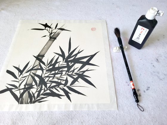 Dense bamboo thickets  - Bamboo series No. 2116 - Oriental Chinese Ink Painting