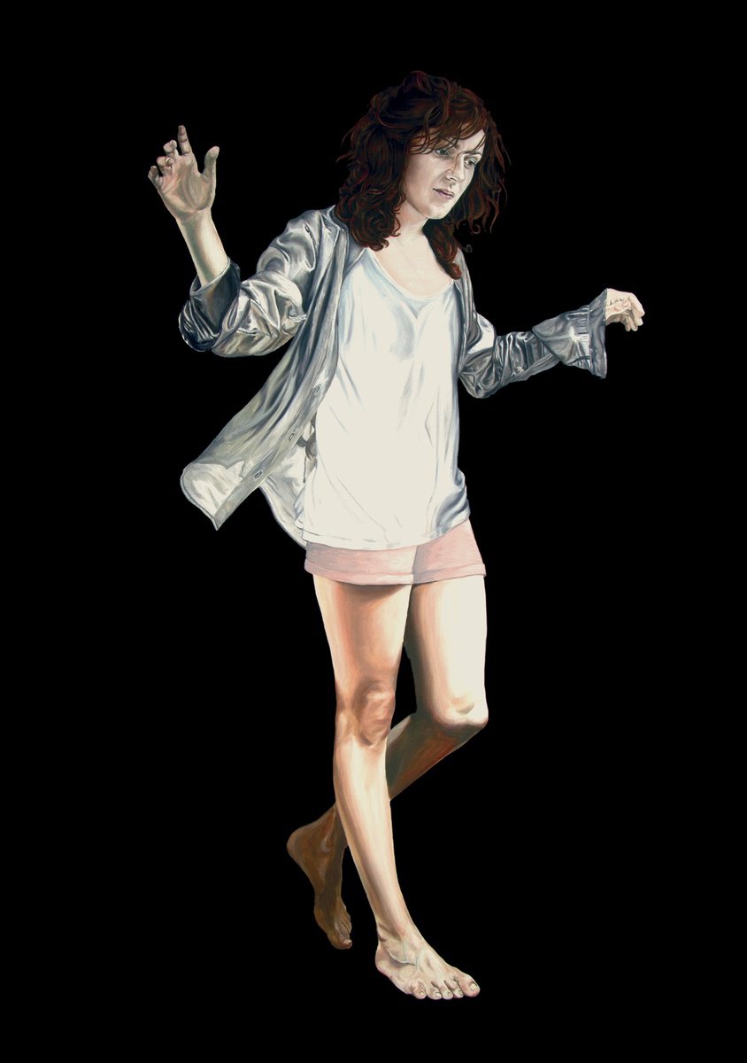 Photorealistic Portrait Oil Painting By Nicolas Maureau, 45 X 64", Tiresias, Original Artwork