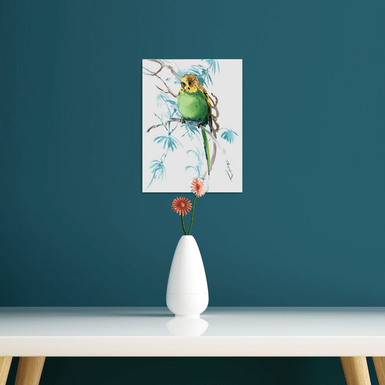 Budgie, Parakeet painting