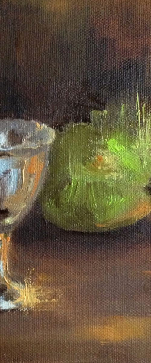 Silver Eggcup with Lime by Rebecca Pells
