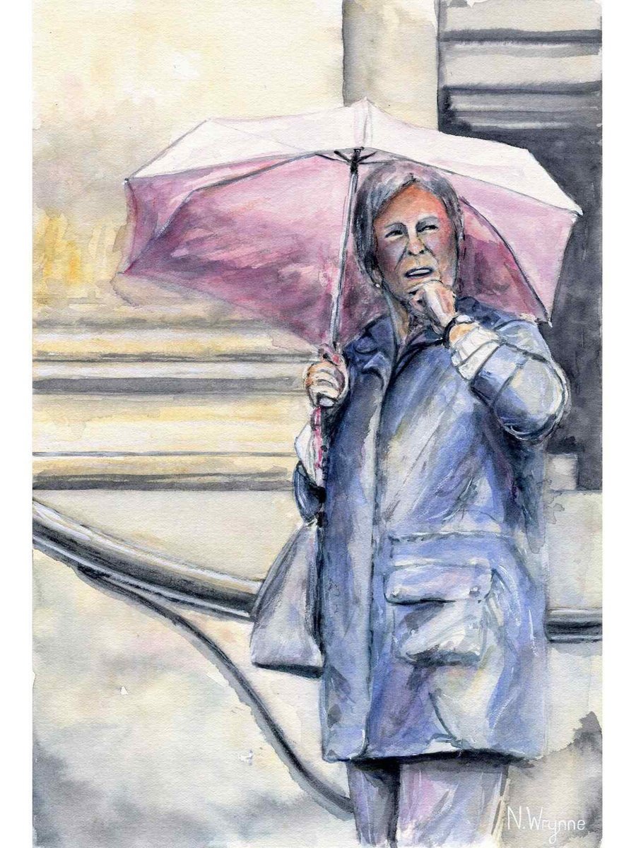 Pink Umbrella by Neil Wrynne