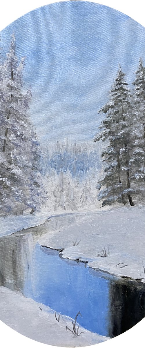 Pure Winter, 30 х 40 cm, oil on canvas by Marina Zotova