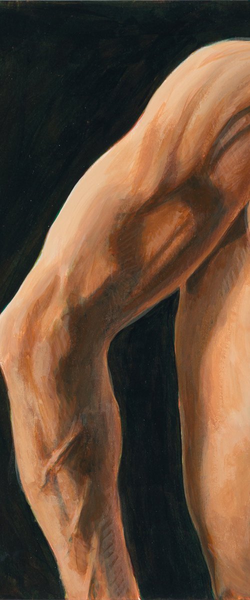 Torse profile - male nude by Fabienne Monestier