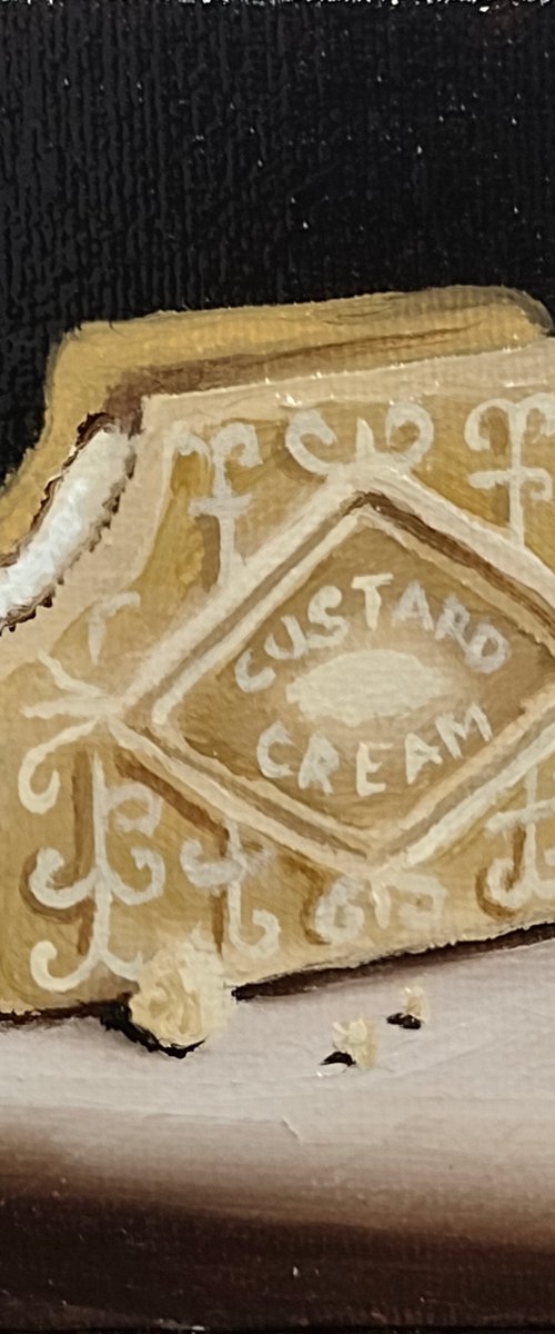 Little Custard Cream still life by Jane Palmer Art
