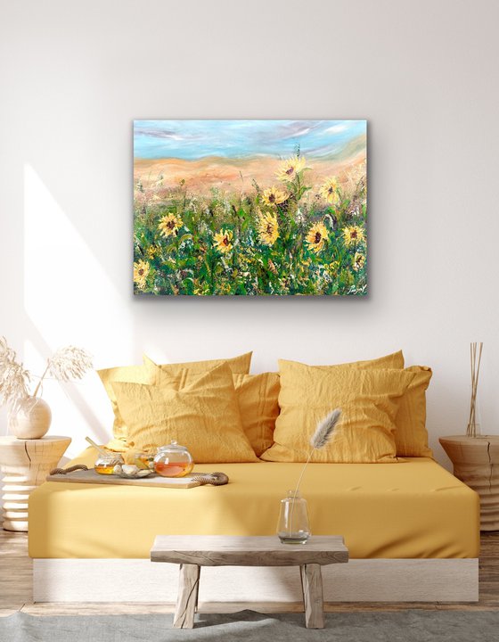Sunkissed Horizon - Sunflower Field