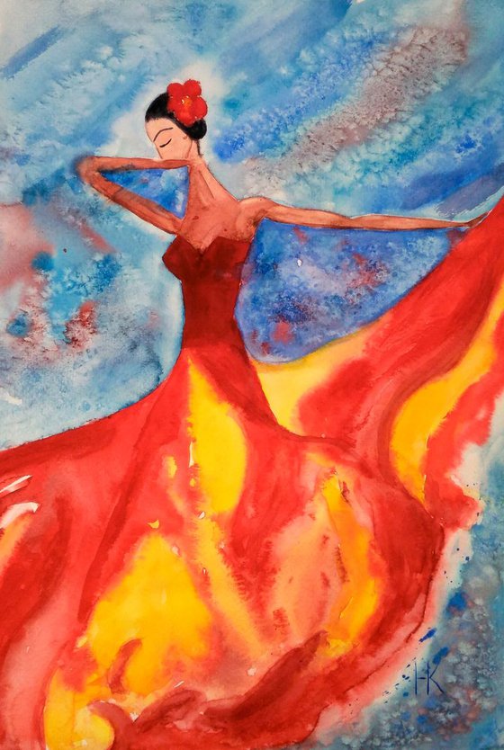 "Flamenco dancer "25*35 cm\10*14"