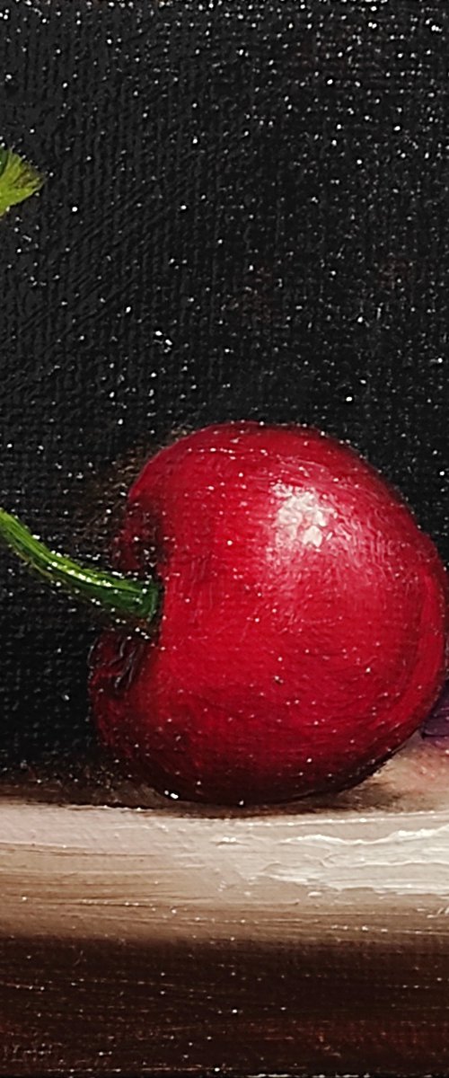 Little Cherry still life by Jane Palmer Art