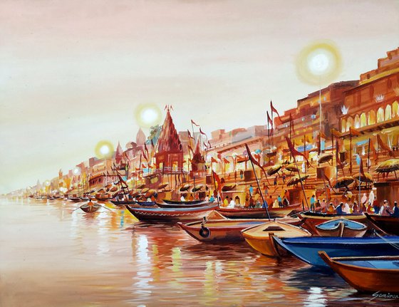 At Dawn Varanasi Ghats II