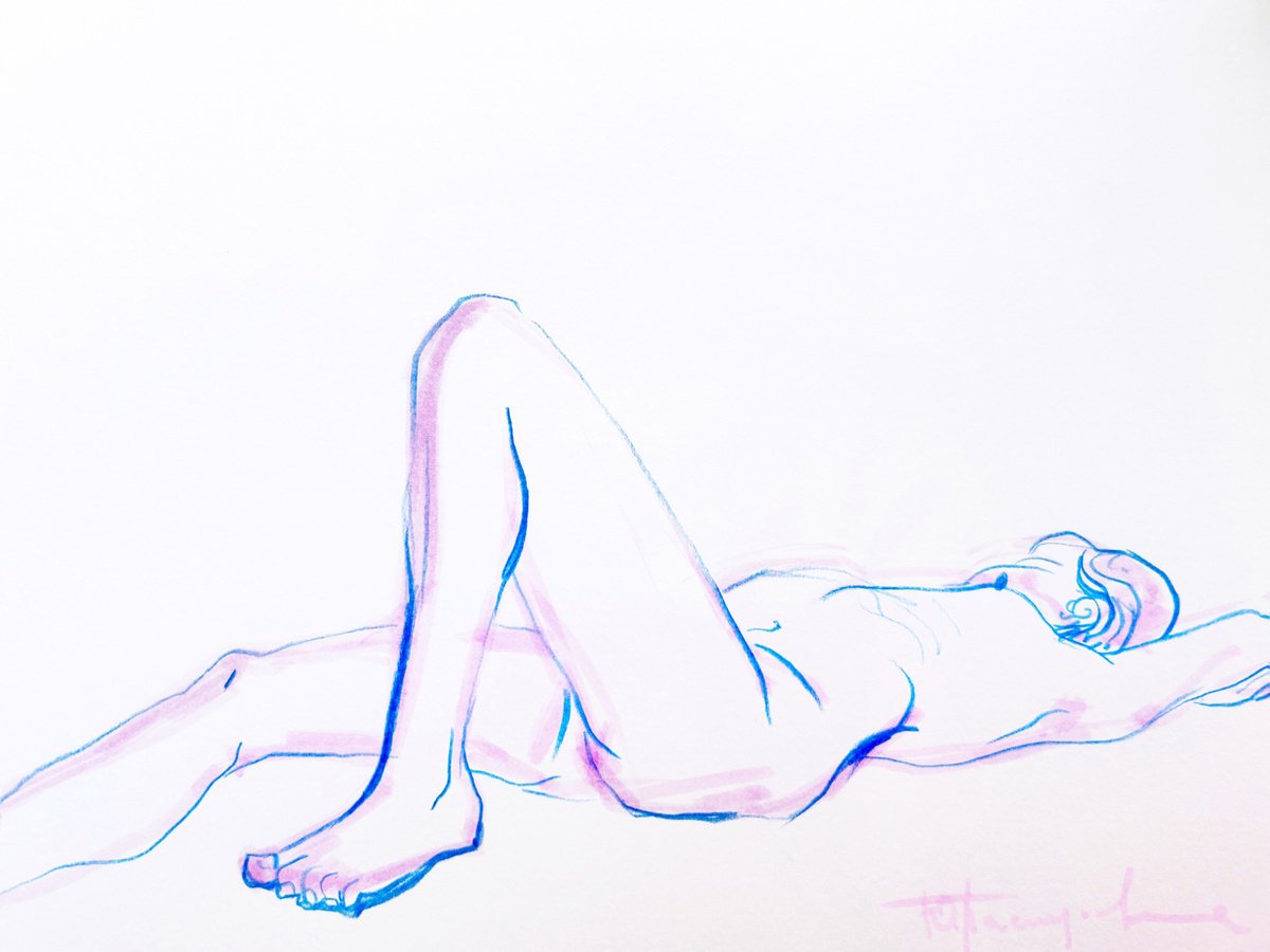 Graphic Portrait Drawing By Yuliia Pastukhova, 11 X 8", Sketch 3, Original Artwork