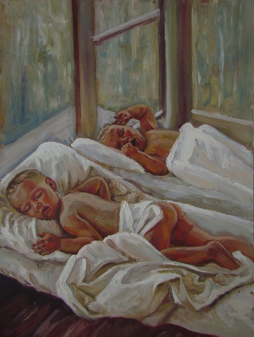 Sleeping children by Viktoriia Pidvarchan