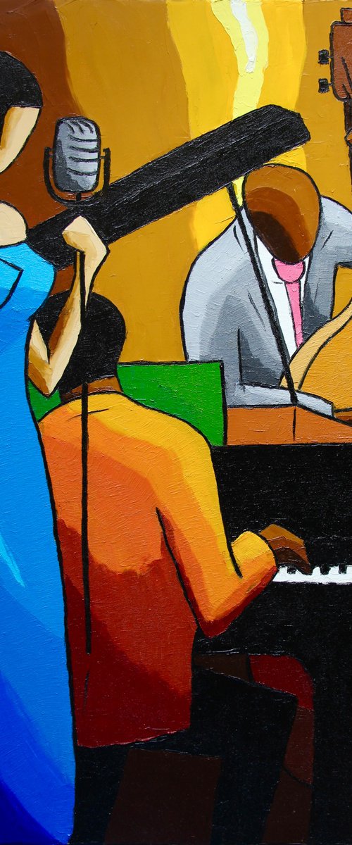 Jazz, trio robe bleue by Olivier Boissinot