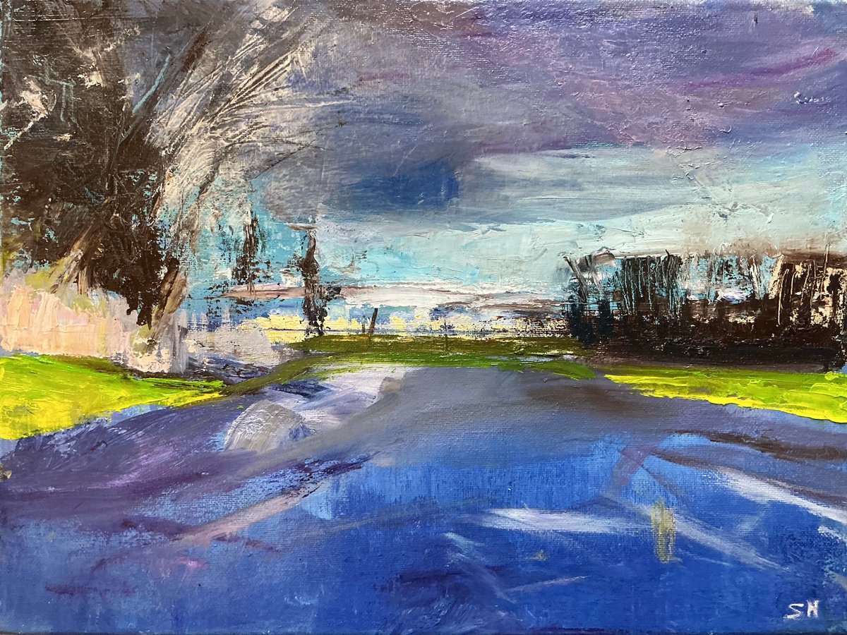 Expressive Oil Painting , Bright Winter By Sandra Haney, 16 X 12, Artwork For Sale On Artfinder