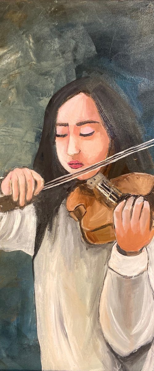 The Young Violinist by Aisha Haider