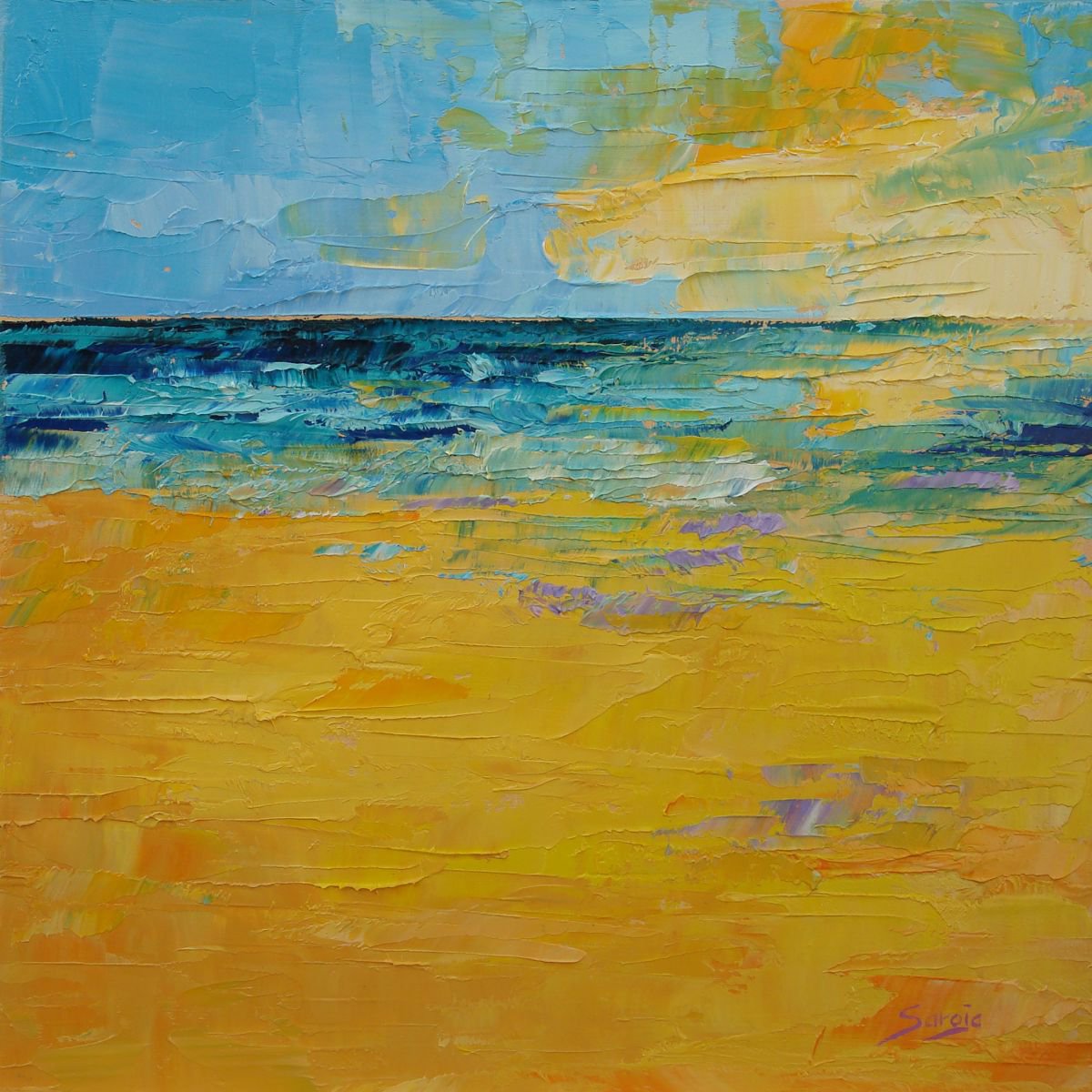 Orange Beach 2 (ref#:1226-19Q) by Saroja La Colorista