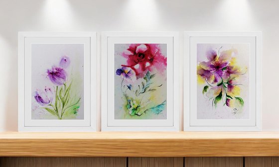 Flower  Triptych