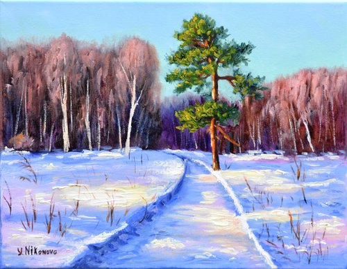 Landscape with a Pine by Yulia Nikonova