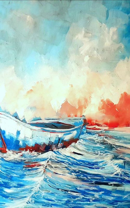 N42 Bright acrylic on canvas 150x100 cm by Lukasz Lepik