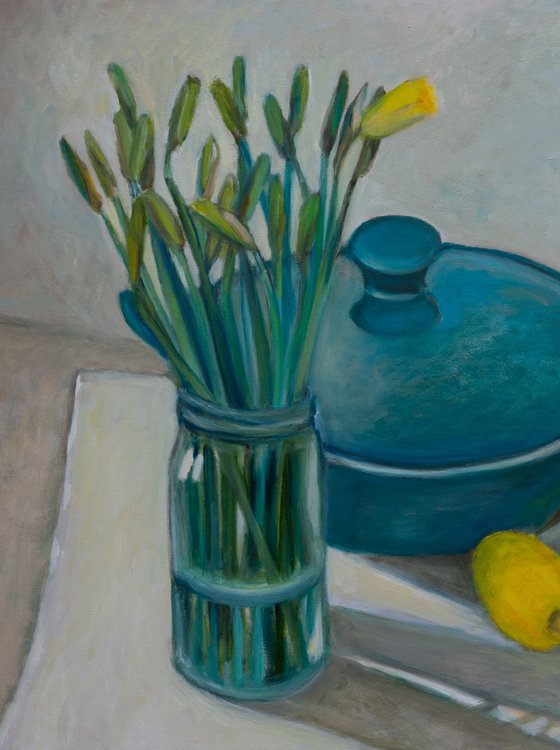 Muted Still Life With Lemons